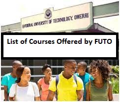 List of Courses Offered by FUTO