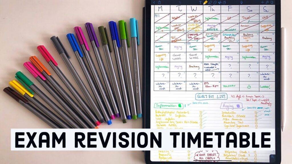 Maximizing study time using the exam timetable
