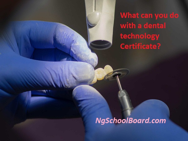 What can you do with a dental technology Certificate?