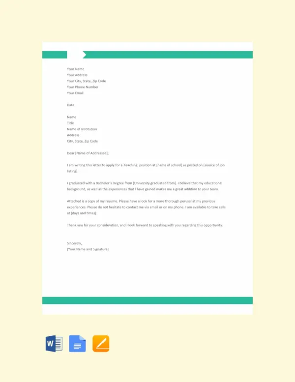  Simple application letters for Administrative Assistant Application