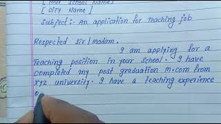 Simple Applications for Teaching Jobs