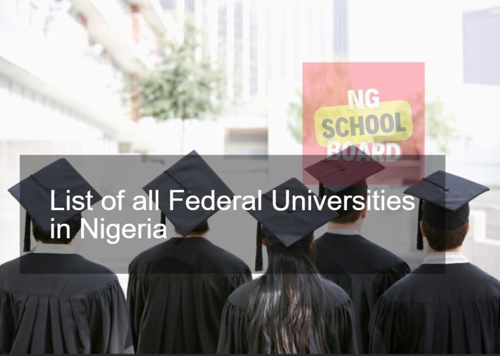 List of all Federal Universities in Nigeria
