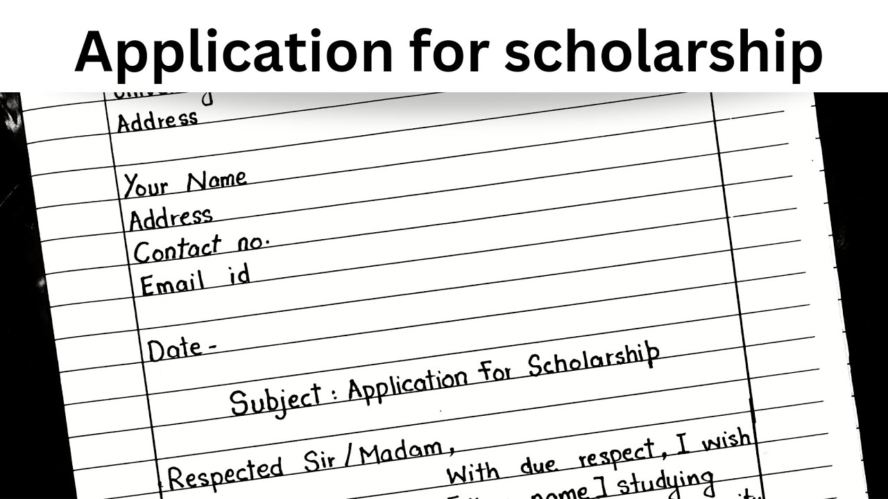 how to write a scholarship application letter in nigeria