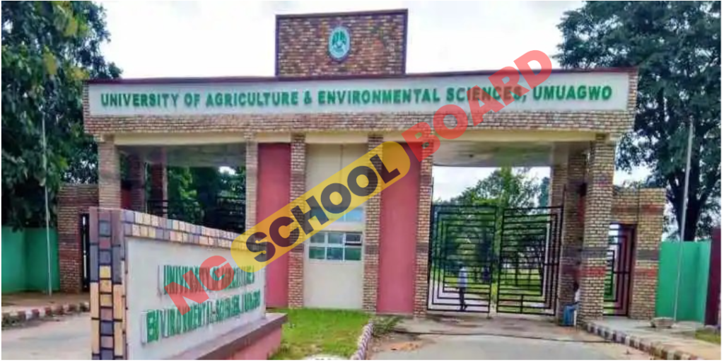 University of Agriculture and Environmental Sciences Umuagwo Courses Offered